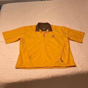 Nike Golf short sleeve Clima-Fit cover weather top Mens Large Yellow